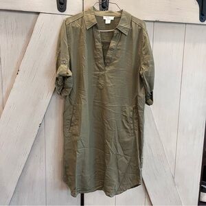 LOFT Lounge Dress Green Size XS with Pockets